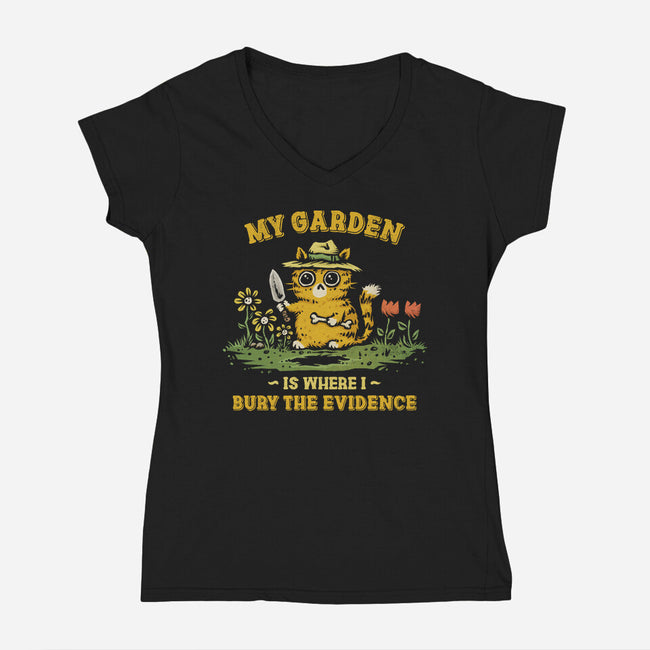 Bury The Evidence-Womens-V-Neck-Tee-kg07