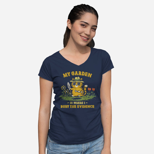 Bury The Evidence-Womens-V-Neck-Tee-kg07