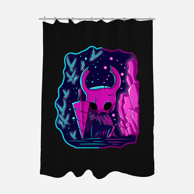 The Hollow Neon Knight-None-Polyester-Shower Curtain-nickzzarto