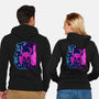 The Hollow Neon Knight-Unisex-Zip-Up-Sweatshirt-nickzzarto