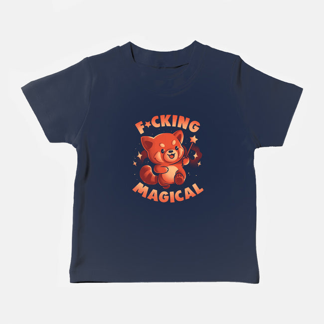 Red Panda Magic-Baby-Basic-Tee-eduely