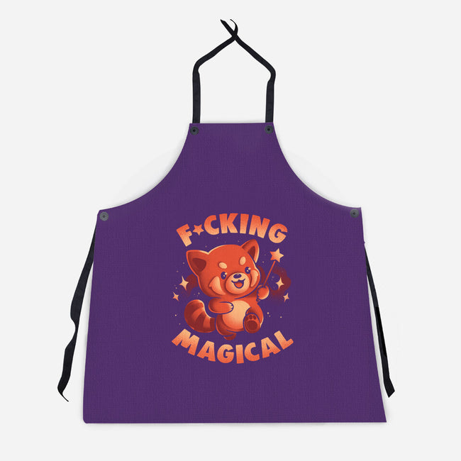 Red Panda Magic-Unisex-Kitchen-Apron-eduely