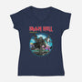 Iron Hell-Womens-V-Neck-Tee-rocketman_art