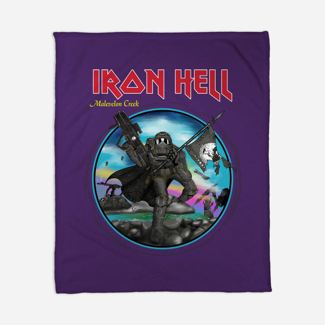 Iron Hell-None-Fleece-Blanket-rocketman_art