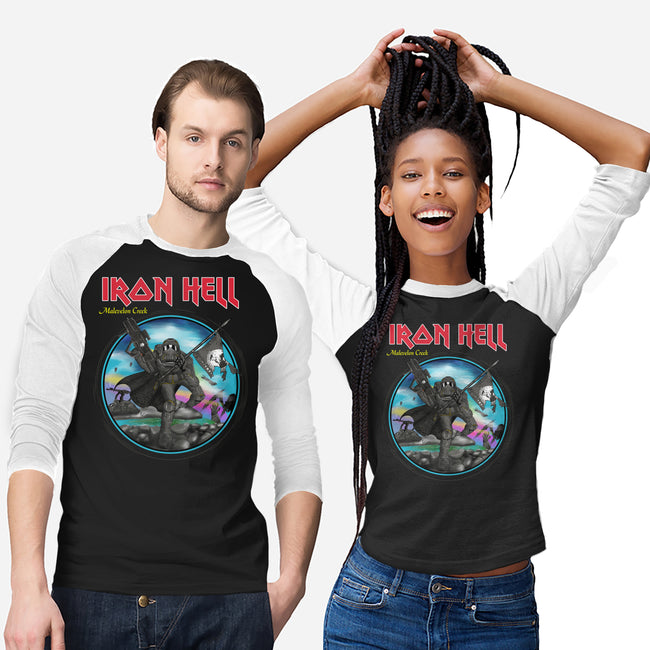 Iron Hell-Unisex-Baseball-Tee-rocketman_art