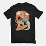 Meowster Surfer-Womens-Fitted-Tee-vp021