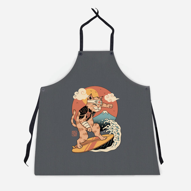 Meowster Surfer-Unisex-Kitchen-Apron-vp021