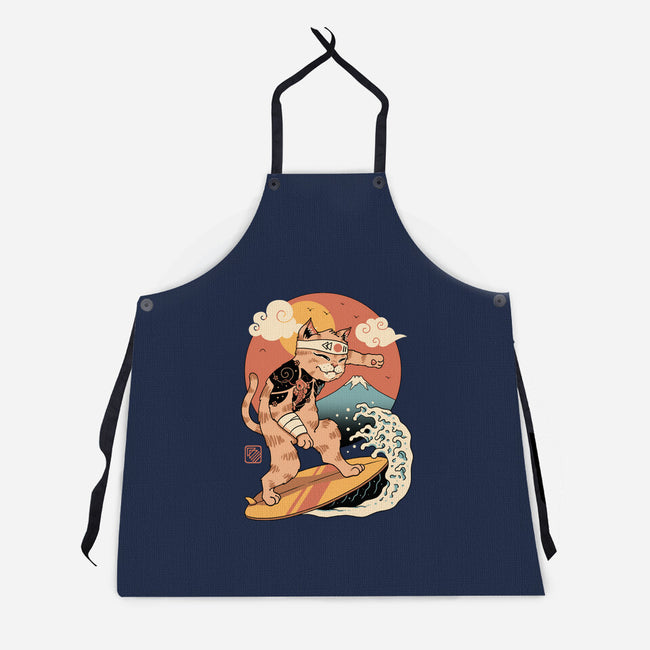 Meowster Surfer-Unisex-Kitchen-Apron-vp021