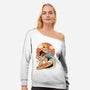 Meowster Surfer-Womens-Off Shoulder-Sweatshirt-vp021