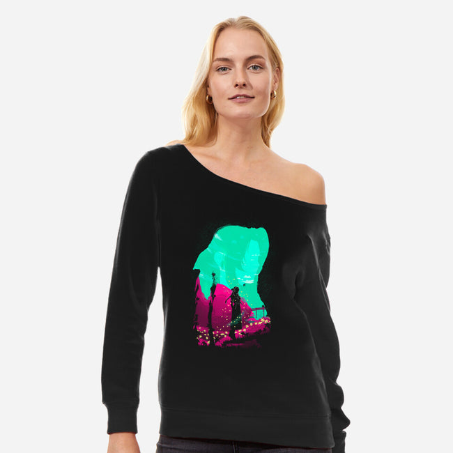 Ancient-Womens-Off Shoulder-Sweatshirt-Donnie