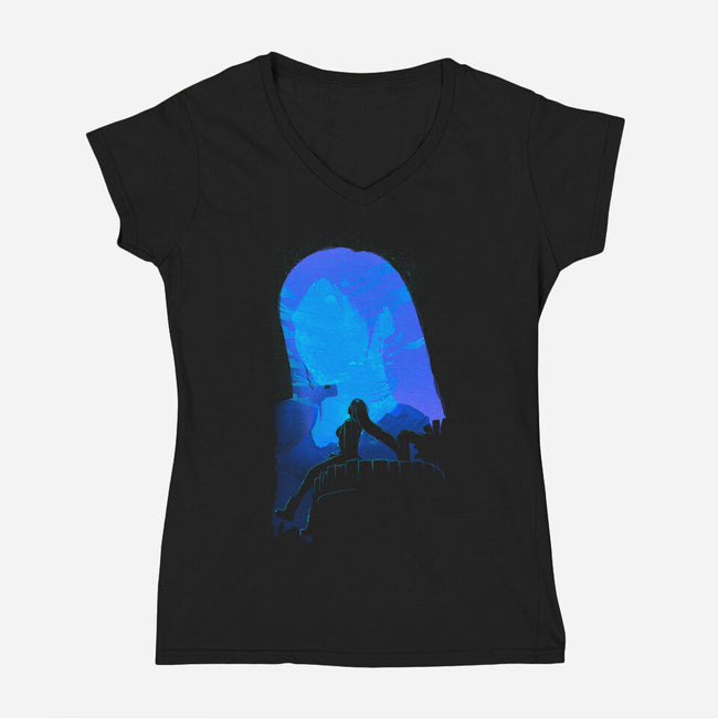 Childhood Memory-Womens-V-Neck-Tee-Donnie