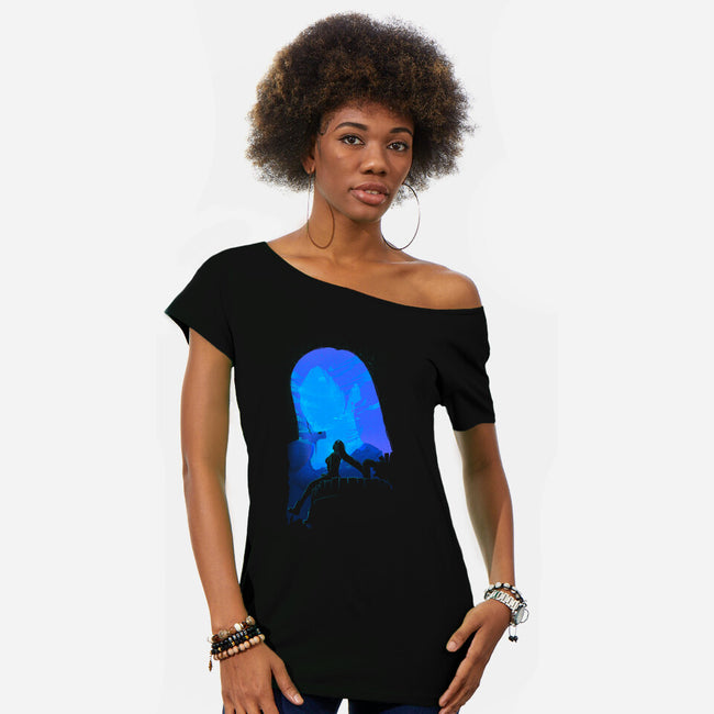 Childhood Memory-Womens-Off Shoulder-Tee-Donnie