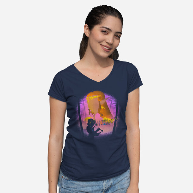 The Heroic Princess-Womens-V-Neck-Tee-Donnie