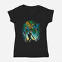 The Hero Of Time-Womens-V-Neck-Tee-Donnie