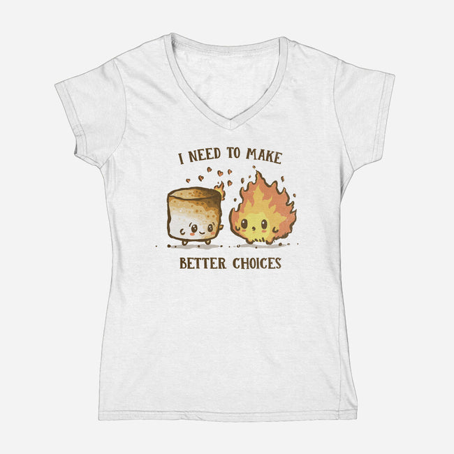 I Need To Make Better Choices-Womens-V-Neck-Tee-kg07