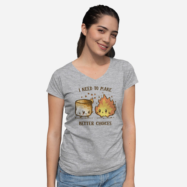 I Need To Make Better Choices-Womens-V-Neck-Tee-kg07