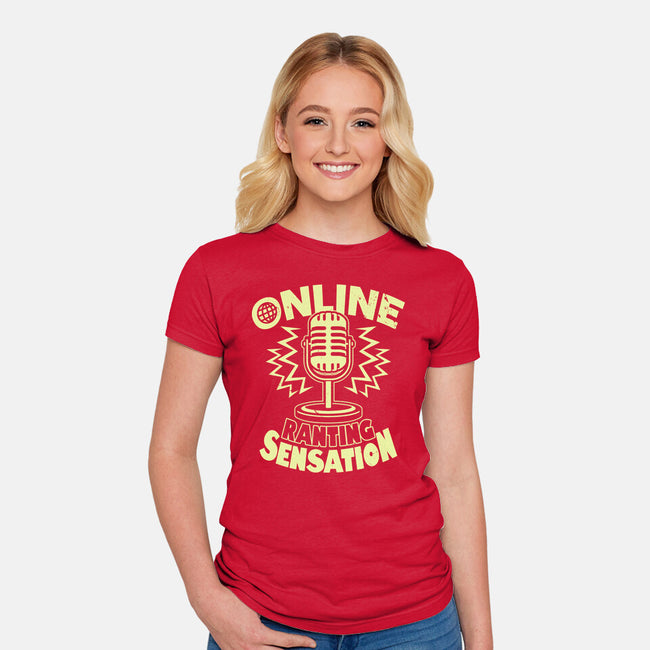 Online Ranting Sensation-Womens-Fitted-Tee-Boggs Nicolas