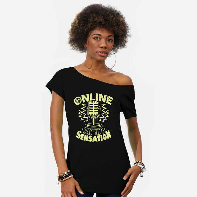 Online Ranting Sensation-Womens-Off Shoulder-Tee-Boggs Nicolas