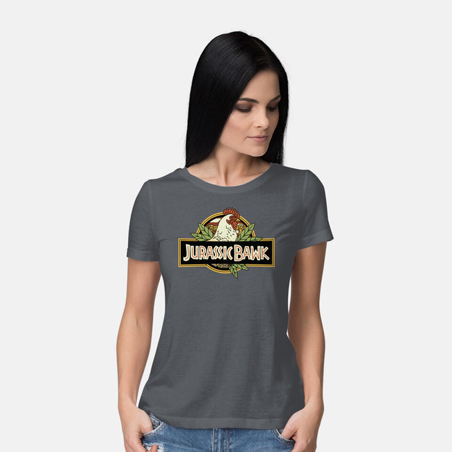 Jurassic Chicken-Womens-Basic-Tee-tobefonseca