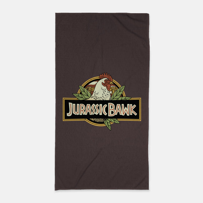 Jurassic Chicken-None-Beach-Towel-tobefonseca