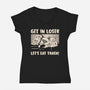 Let's Eat Trash-Womens-V-Neck-Tee-tobefonseca