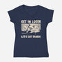 Let's Eat Trash-Womens-V-Neck-Tee-tobefonseca