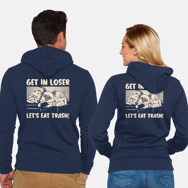 Let's Eat Trash-Unisex-Zip-Up-Sweatshirt-tobefonseca