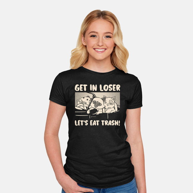 Let's Eat Trash-Womens-Fitted-Tee-tobefonseca