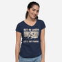 Let's Eat Trash-Womens-V-Neck-Tee-tobefonseca