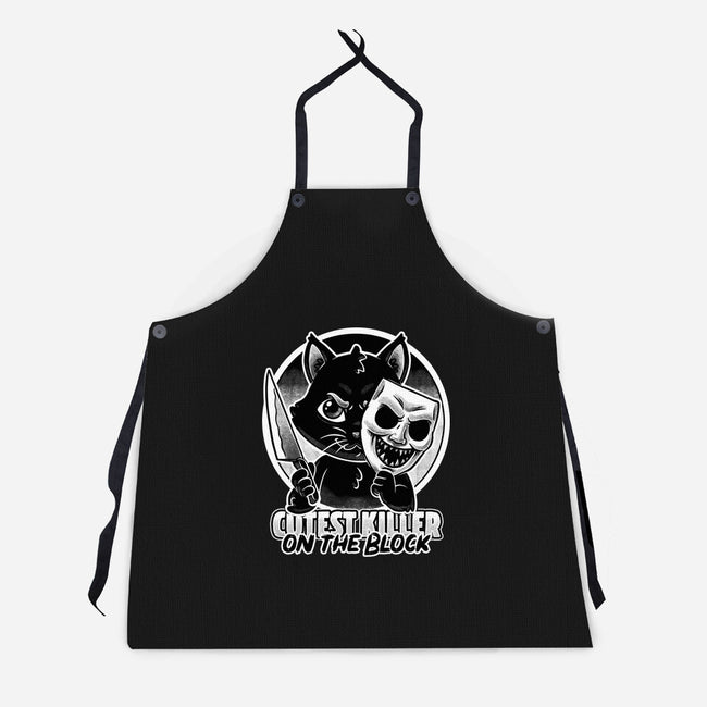 Cute Cat Killer-Unisex-Kitchen-Apron-Studio Mootant