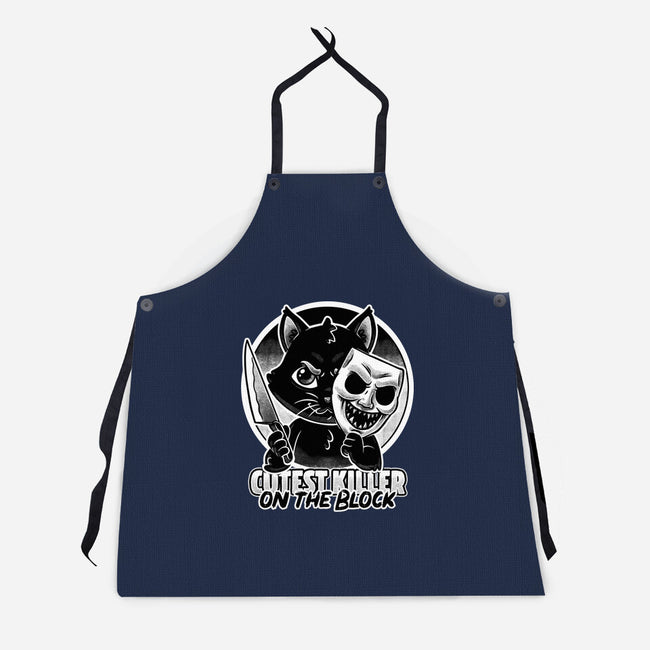 Cute Cat Killer-Unisex-Kitchen-Apron-Studio Mootant