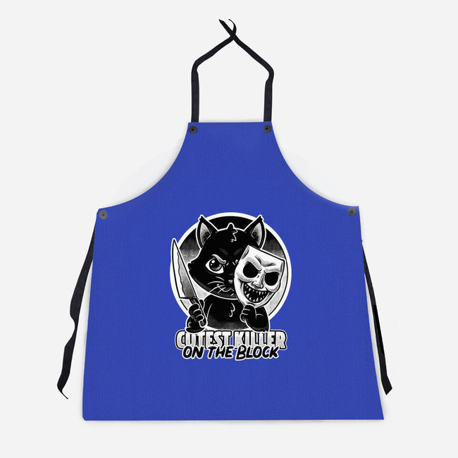 Cute Cat Killer-Unisex-Kitchen-Apron-Studio Mootant