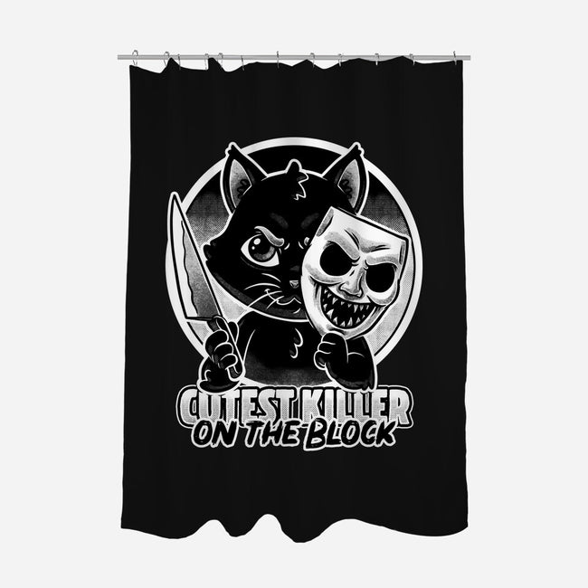 Cute Cat Killer-None-Polyester-Shower Curtain-Studio Mootant