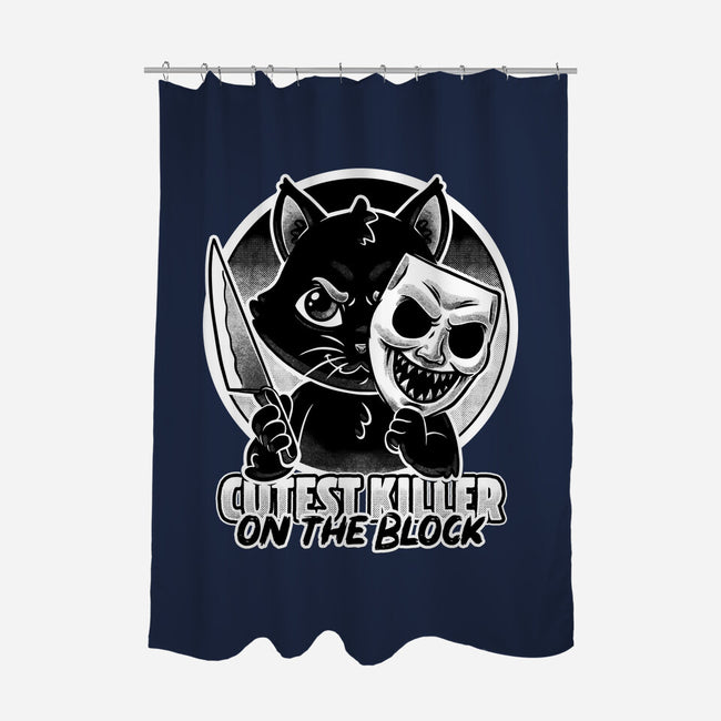 Cute Cat Killer-None-Polyester-Shower Curtain-Studio Mootant