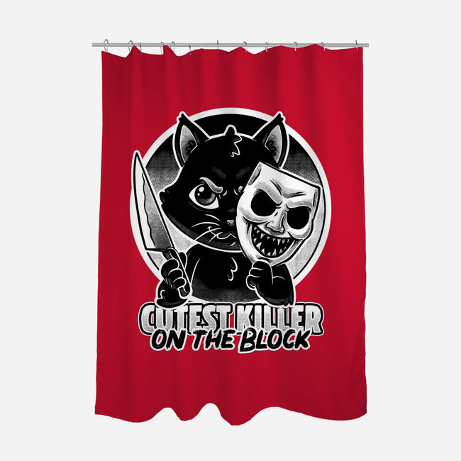 Cute Cat Killer-None-Polyester-Shower Curtain-Studio Mootant