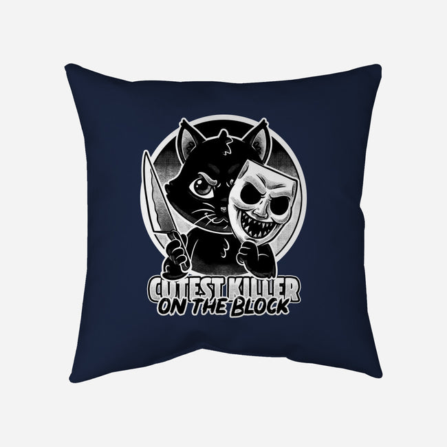 Cute Cat Killer-None-Removable Cover-Throw Pillow-Studio Mootant