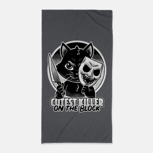 Cute Cat Killer-None-Beach-Towel-Studio Mootant