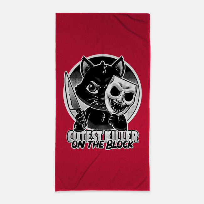 Cute Cat Killer-None-Beach-Towel-Studio Mootant