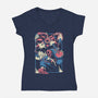 Sentinel's Rampage-Womens-V-Neck-Tee-Henrique Torres