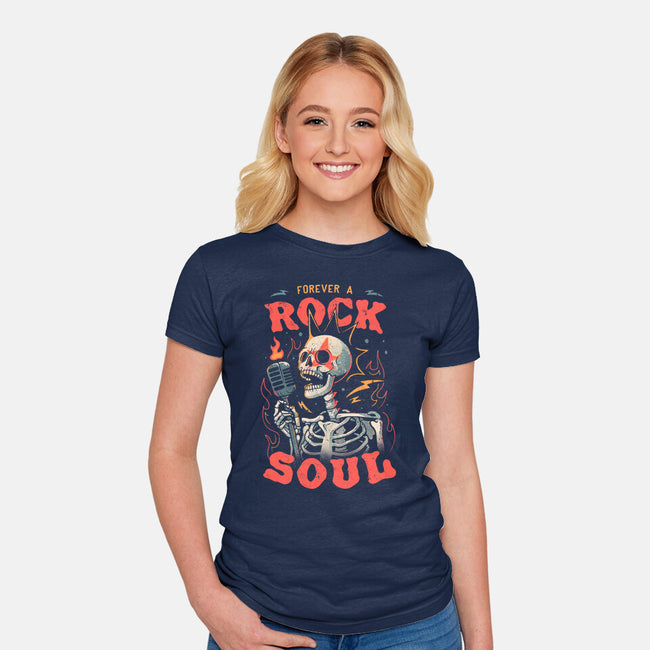 Forever A Rock Soul-Womens-Fitted-Tee-eduely