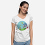 I Need To Run-Womens-V-Neck-Tee-nickzzarto