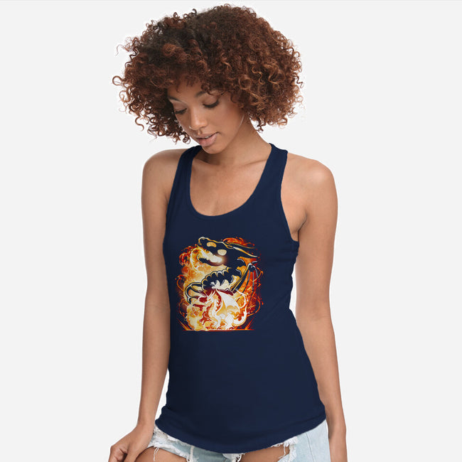 Skeleton Dragon-Womens-Racerback-Tank-Vallina84