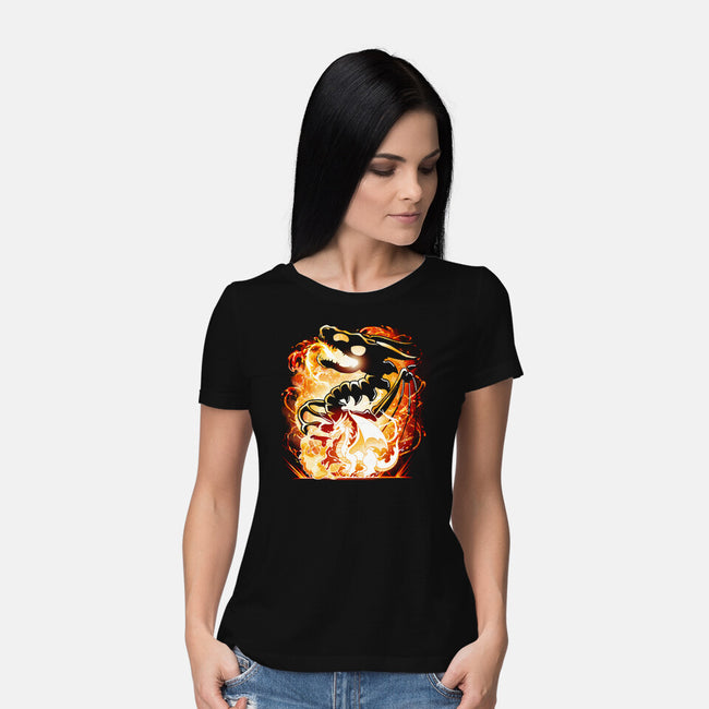 Skeleton Dragon-Womens-Basic-Tee-Vallina84