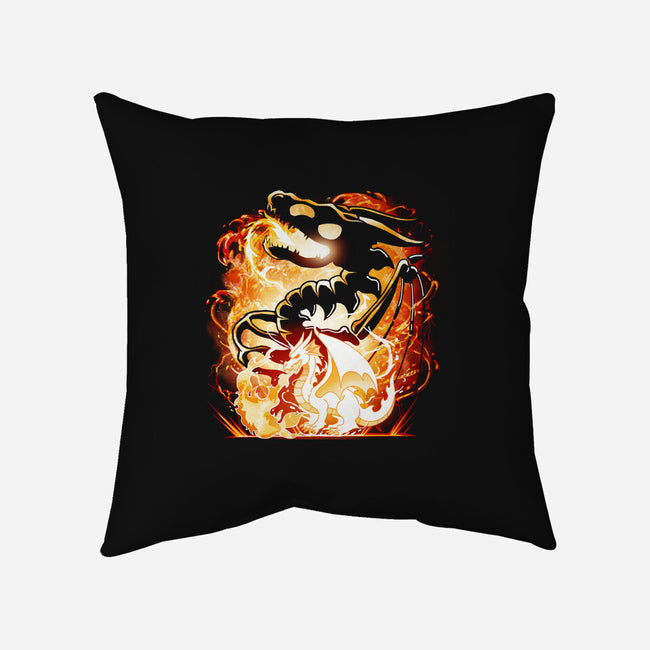 Skeleton Dragon-None-Removable Cover-Throw Pillow-Vallina84