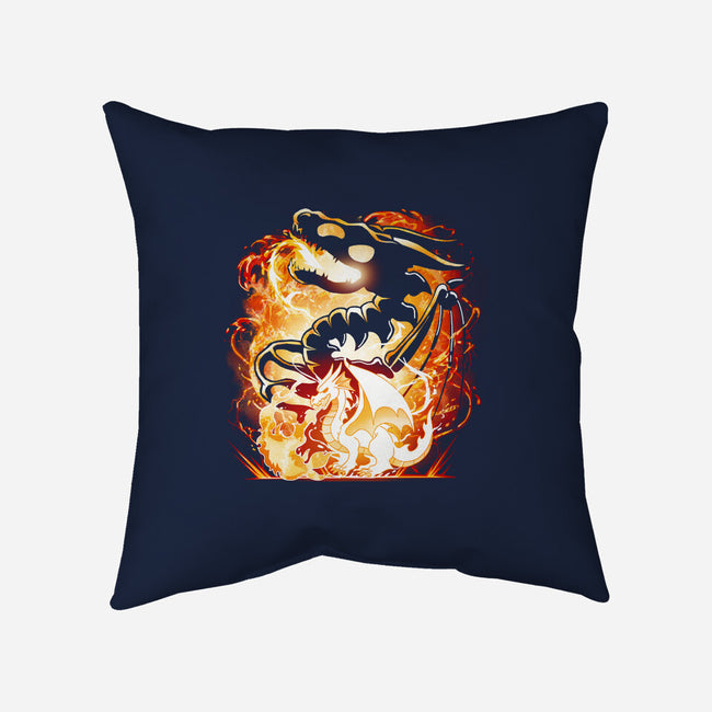 Skeleton Dragon-None-Removable Cover-Throw Pillow-Vallina84