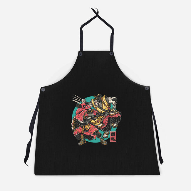 Fighting Spirit-Unisex-Kitchen-Apron-momma_gorilla