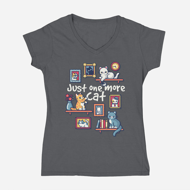 One More Cat-Womens-V-Neck-Tee-NemiMakeit