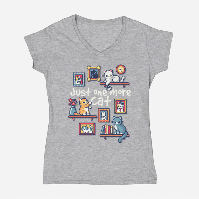 One More Cat-Womens-V-Neck-Tee-NemiMakeit