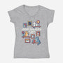 One More Cat-Womens-V-Neck-Tee-NemiMakeit