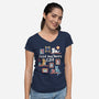 One More Cat-Womens-V-Neck-Tee-NemiMakeit